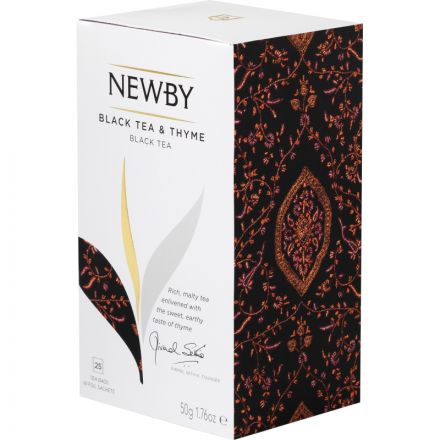Чай Newby Black Tea & Thyme черный с чабрецом 25 пакетиков Чай Newby Black Tea & Thyme черный с чабрецом 25 пакетиков