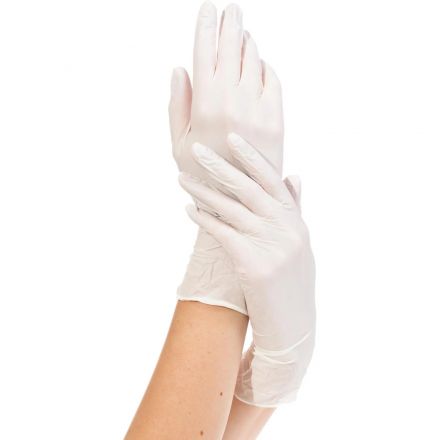 Перчатки нитрил., н/с, н/о,3,9гр./шт,бел.Nitrimax (XS) 50 п/уп