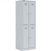 Шкаф для одежды металлический ШРМ-24 4 отделения медицинский (600х500х1860 мм)