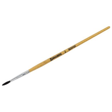 Кисть BRAUBERG, белка, круглая, № 2, 200179 Кисть BRAUBERG, белка, круглая, № 2, 200179