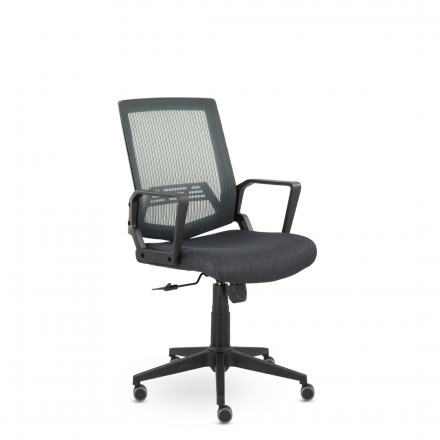 Кресло М-807 Квадро/Kvadro blackPL Ср NET72/E72-к (серый)