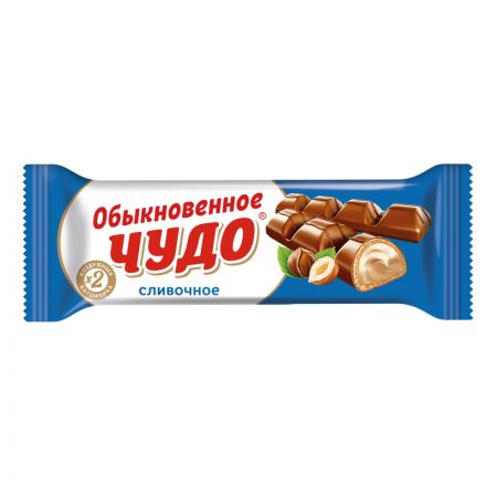 Шоколадный батончик вафельный Обыкновенное чудо сливочное 55гx24шт/уп