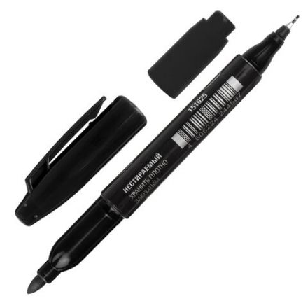 Маркер перманентный двусторонний STAFF "Manager" PM-625, ЧЕРНЫЙ, наконечники 0,8 мм / 2,2 мм, 151625 Маркер перманентный двусторонний STAFF "Manager" PM-625, ЧЕРНЫЙ, наконечники 0,8 мм / 2,2 мм, 151625