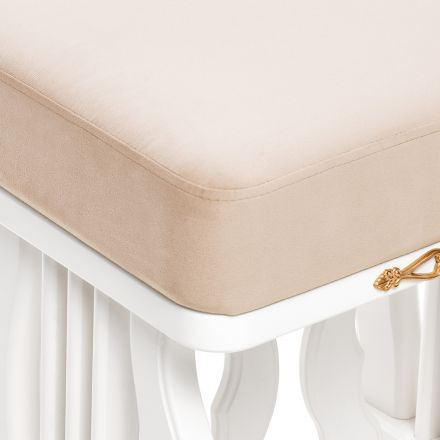 Банкетка Leset "Джульетта", Молочный дуб, V18 бежевый, Ткань Велюр Банкетка Leset "Джульетта", Молочный дуб, V18 бежевый, Ткань Велюр