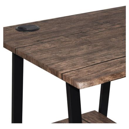 Стол на металлокаркасе BRABIX "LOFT CD-006", 1200х500х730 мм, 2 полки, цвет морёный дуб, 641224 Стол на металлокаркасе BRABIX "LOFT CD-006", 1200х500х730 мм, 2 полки, цвет морёный дуб, 641224