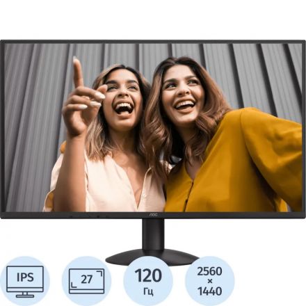 Монитор 27 AOC Q27B30S3 Black (IPS, 2560x1440, 120Hz,HDMI 2.0, DP (AС ext) Монитор 27 AOC Q27B30S3 Black (IPS, 2560x1440, 120Hz,HDMI 2.0, DP (AС ext)