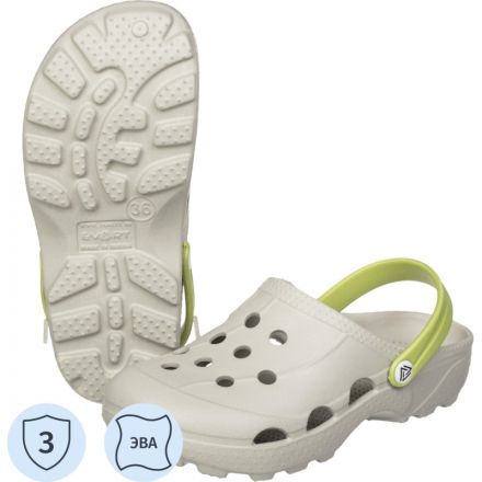 Сабо женские Ола, дымчато-серый/салатовый р.39 Сабо женские Ола, дымчато-серый/салатовый р.39