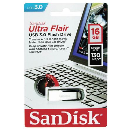 Флеш-диск 16 GB, SANDISK Ultra Flair, USB 3.0, металлический корпус, серебристый, SDCZ73-016G-G46 Флеш-диск 16 GB, SANDISK Ultra Flair, USB 3.0, металлический корпус, серебристый, SDCZ73-016G-G46