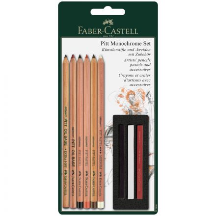 УЦЕНКА - Набор художественных изделий Faber-Castell "Pitt Monochrome", 9 предметов, блистер (осн 285946)