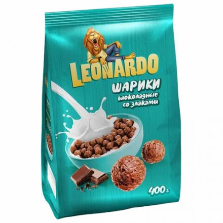 Готовый завтрак LEONARDO "Шоколадные шарики", 400 г, КВР156 Готовый завтрак LEONARDO "Шоколадные шарики", 400 г, КВР156