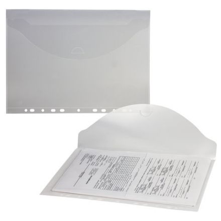 Папка-конверт с перфорацией BRAUBERG, А4, КОМПЛЕКТ 10 шт., до 50 листов, прозрачная, 0,15 мм, 227312 Папка-конверт с перфорацией BRAUBERG, А4, КОМПЛЕКТ 10 шт., до 50 листов, прозрачная, 0,15 мм, 227312