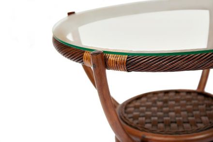 Столик кофейный Andrea ротанг, D60х50см, Pecan Washed (античн. орех) Столик кофейный Andrea ротанг, D60х50см, Pecan Washed (античн. орех)