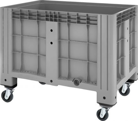 Контейнер 1200х800х913 мм сплошной серый на колесах