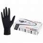 Перчатки нитриловые сверхпрочные с текстурой SFM MEGA TEX BLACK, Германия, 25 пар (50 штук), размер 6-7, S (малый)
