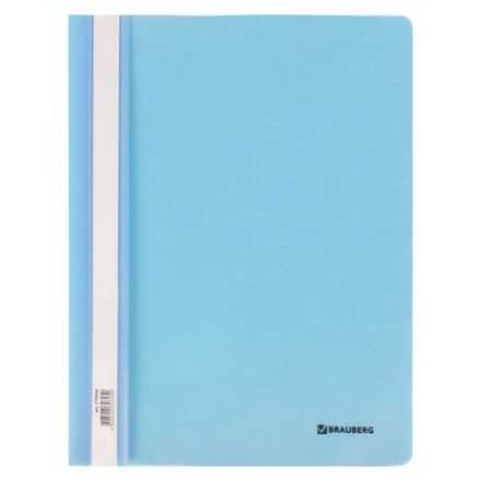 Скоросшиватель пластиковый BRAUBERG "Pastel" А4, 130/180 мкм, аквамарин, 270455