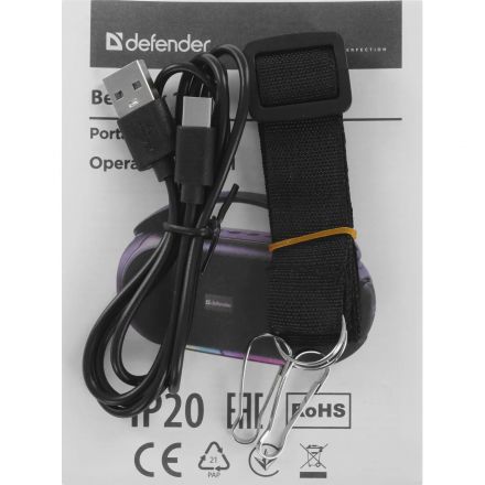 Акустическая система Defender Beatbox 12 12Вт, BT/FM/USB/TF/MIC/RGB