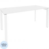 Стол ONIX-П П на металлокаркасе O.MP-SP-4.7 белый бриллиант/белый Ш1580