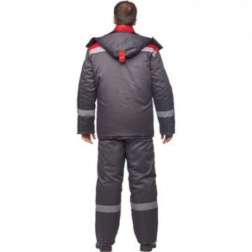 Костюм рабочий зимний з31-КПК сер/красн (р.56-58) 182-188 Костюм рабочий зимний з31-КПК сер/красн (р.56-58) 182-188