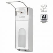 Дозатор локтевой для антисептика и мыла с замком УНИВЕРСАЛЬНЫЙ, с еврофлаконом 1 л, LAIMA, металлический, 607328, X-CL268 Дозатор локтевой для антисептика и мыла с замком УНИВЕРСАЛЬНЫЙ, с еврофлаконом 1 л, LAIMA, металлический, 607328, X-CL268