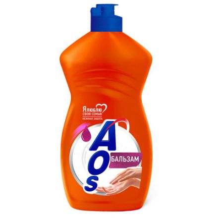 Средство для мытья посуды 450 мл, AOS "Бальзам", 1110-3 Средство для мытья посуды 450 мл, AOS "Бальзам", 1110-3