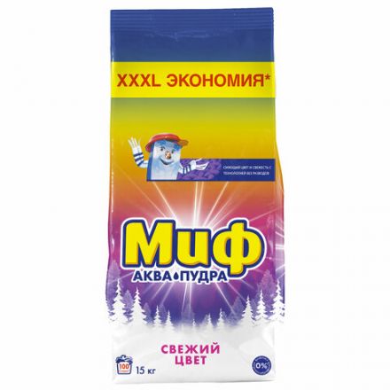 Стиральный порошок-автомат 15 кг, МИФ, 100 стирок, 80769432 Стиральный порошок-автомат 15 кг, МИФ, 100 стирок, 80769432