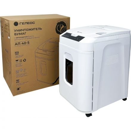Шредер (уничтожитель) ГЕЛЕОС АП40-5, 5 ур.секр., 1,9х12мм, 12 лист, 37л Шредер (уничтожитель) ГЕЛЕОС АП40-5, 5 ур.секр., 1,9х12мм, 12 лист, 37л