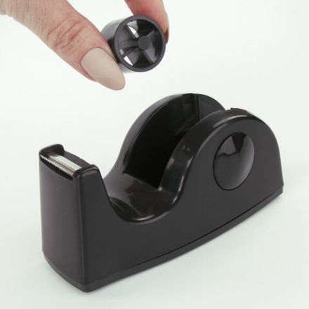 Диспенсер для клейкой ленты BRAUBERG настольный, утяжеленный, средний, черный, 11,8х5х5 см, 440142 Диспенсер для клейкой ленты BRAUBERG настольный, утяжеленный, средний, черный, 11,8х5х5 см, 440142