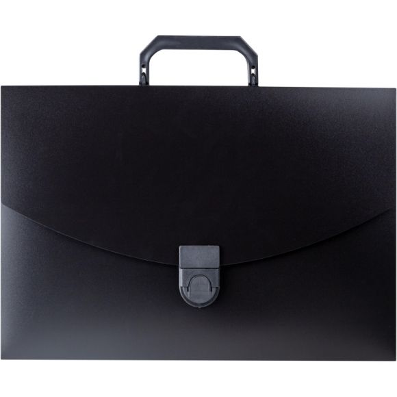 Папка-портфель Attache пластиковая A4 черная (250x370 мм, 1 отделение)