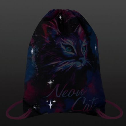 Мешок для обуви BRAUBERG PREMIUM, карман, подкладка, светоотражайка, 43х33 см, "Neon cat", 271621 Мешок для обуви BRAUBERG PREMIUM, карман, подкладка, светоотражайка, 43х33 см, "Neon cat", 271621