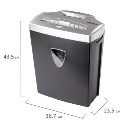 Уничтожитель (шредер) BRAUBERG S12, 4 уровень секретности, фрагменты 4х35 мм, 12 листов, корзина 25 литров, 531774
