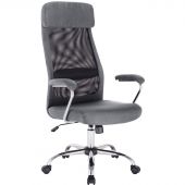 Кресло BN_Sp_EChair-591 TC сетка/ткань черный/серый, хром