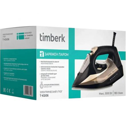 Утюг Timberk T-KSI06, 3000Вт, черный