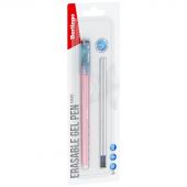 Ручка гелевая стираемая Berlingo "Haze" синяя, +2 сменных стержня, 0,5мм, прорезин. корпус, розовый корпус Ручка гелевая стираемая Berlingo "Haze" синяя, +2 сменных стержня, 0,5мм, прорезин. корпус, розовый корпус
