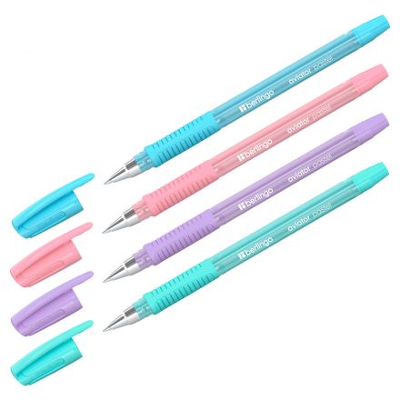 Ручка шариковая Berlingo "Aviator Pastel" синяя, 0,7мм, грип Ручка шариковая Berlingo "Aviator Pastel" синяя, 0,7мм, грип