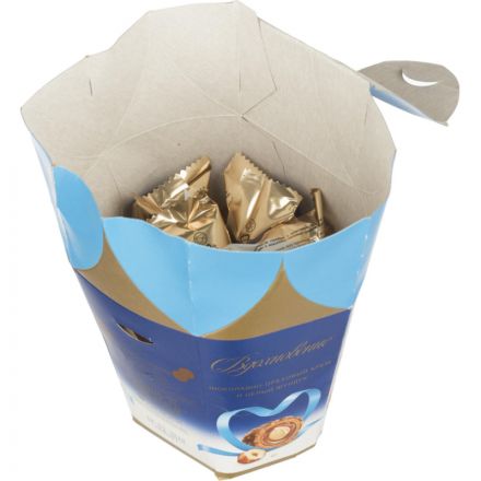 Шоколадные конфеты Вдохновение с шоколадно-ореховым кремом и фундуком 150 г