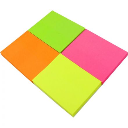 Стикеры Kores 40x50 мм неоновые 4 цвета (4 блока по 50 листов) Стикеры Kores 40x50 мм неоновые 4 цвета (4 блока по 50 листов)