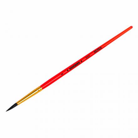 Кисть БЕЛКА, круглая, № 1, цветная ручка, ЮНЛАНДИЯ, 201052 Кисть БЕЛКА, круглая, № 1, цветная ручка, ЮНЛАНДИЯ, 201052