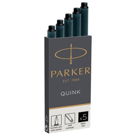 Картриджи чернильные PARKER "Cartridge Quink", КОМПЛЕКТ 5 штук, черные, 1950382 Картриджи чернильные PARKER "Cartridge Quink", КОМПЛЕКТ 5 штук, черные, 1950382