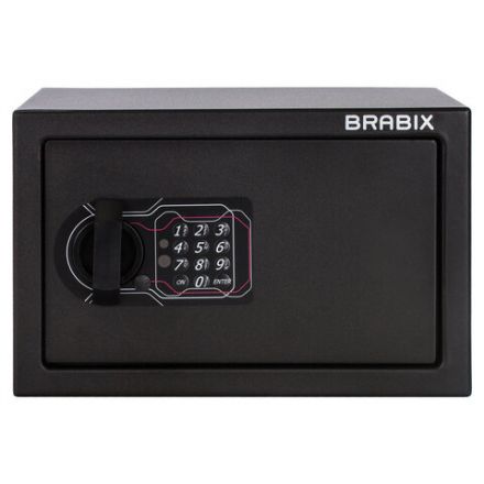 Сейф мебельный BRABIX "SF-200EL", 200х310х200 мм, электронный замок, черный, 291145, S103BR211214 Сейф мебельный BRABIX "SF-200EL", 200х310х200 мм, электронный замок, черный, 291145, S103BR211214