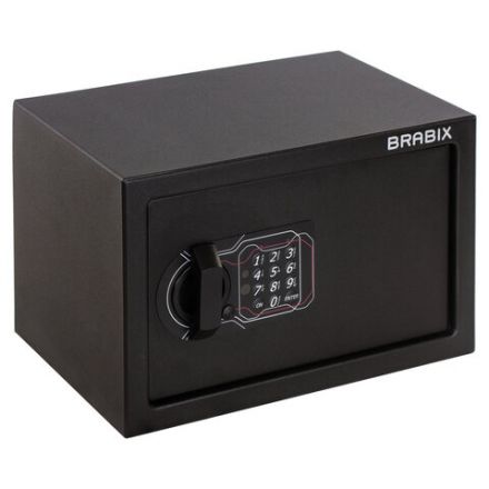 Сейф мебельный BRABIX "SF-200EL", 200х310х200 мм, электронный замок, черный, 291145, S103BR211214 Сейф мебельный BRABIX "SF-200EL", 200х310х200 мм, электронный замок, черный, 291145, S103BR211214