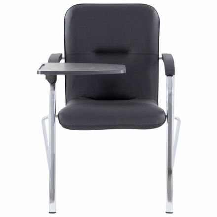 Кресло со столом BRABIX "Samba CF-108 BOX-2", хром каркас, кожзам черный, разобрано, 533218 Кресло со столом BRABIX "Samba CF-108 BOX-2", хром каркас, кожзам черный, разобрано, 533218