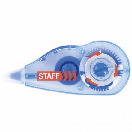 Корректирующая лента STAFF PROFIT, 5 мм х 6 м, механизм перемотки, корпус голубой, блистер, европодвес, 271254 Корректирующая лента STAFF PROFIT, 5 мм х 6 м, механизм перемотки, корпус голубой, блистер, европодвес, 271254