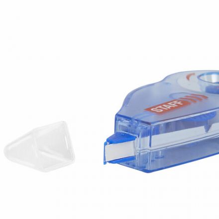 Корректирующая лента STAFF PROFIT, 5 мм х 6 м, механизм перемотки, корпус голубой, блистер, европодвес, 271254 Корректирующая лента STAFF PROFIT, 5 мм х 6 м, механизм перемотки, корпус голубой, блистер, европодвес, 271254