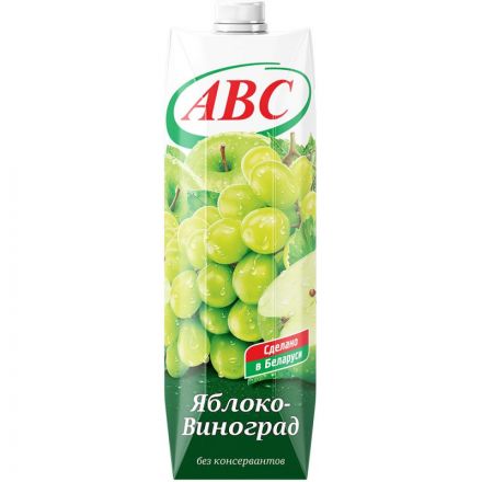 Нектар АВС яблочно-виноградный осветленный стерилиз.1л Нектар АВС яблочно-виноградный осветленный стерилиз.1л