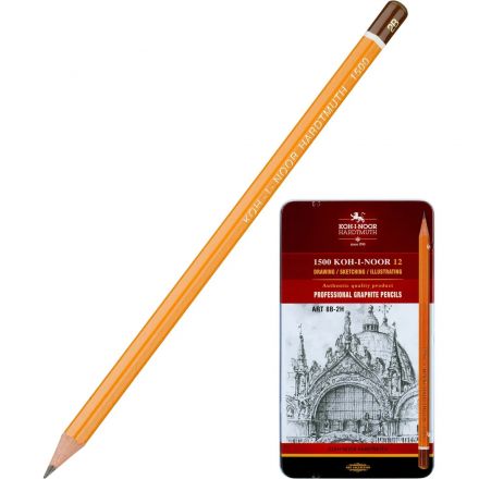 Набор карандашей черногр KOH-I-NOOR 1502/II 8B-2H 12шт./наб.,б/ласт, Чехия Набор карандашей черногр KOH-I-NOOR 1502/II 8B-2H 12шт./наб.,б/ласт, Чехия