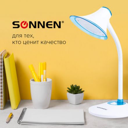 Настольная лампа / светильник SONNEN OU-608, на подставке, светодиодная, 5 Вт, белый/синий, 236669 Настольная лампа / светильник SONNEN OU-608, на подставке, светодиодная, 5 Вт, белый/синий, 236669