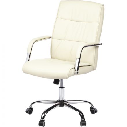 Кресло BN_SH_EChair-509 TPU к/з бежевый хром Кресло BN_SH_EChair-509 TPU к/з бежевый хром