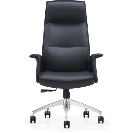 Кресло ЮФК Комус Мебель Easy Chair 503, экокожа, черный, алюминий Кресло ЮФК Комус Мебель Easy Chair 503, экокожа, черный, алюминий