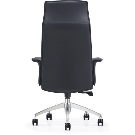 Кресло ЮФК Комус Мебель Easy Chair 503, экокожа, черный, алюминий Кресло ЮФК Комус Мебель Easy Chair 503, экокожа, черный, алюминий