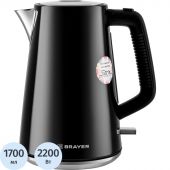 Чайник BRAYER 1073BR, электрический, STRIX,2200Вт,1,7л, стальн.корп Чайник BRAYER 1073BR, электрический, STRIX,2200Вт,1,7л, стальн.корп